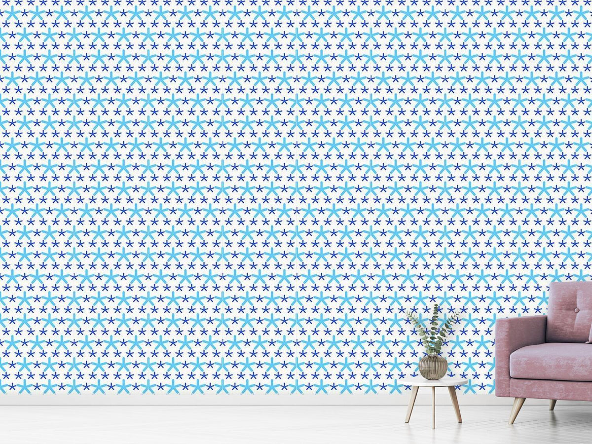 patterned-wallpaper-snowflakes-dance-on-dots