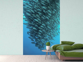 photo-wallpaper-schooling-jackfishes