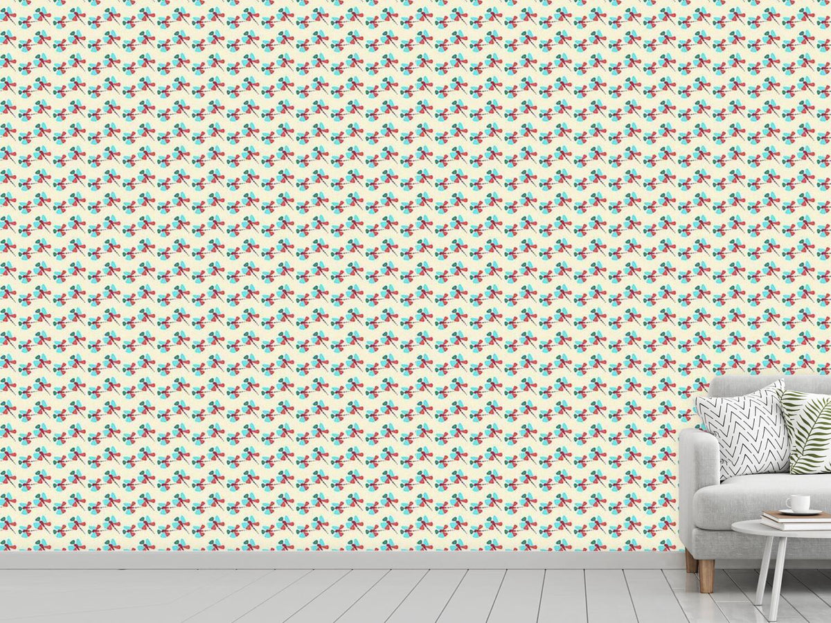 patterned-wallpaper-dragonfly