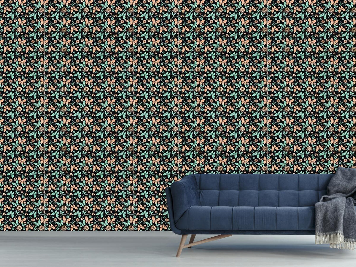 patterned-wallpaper-vintage-butterflies