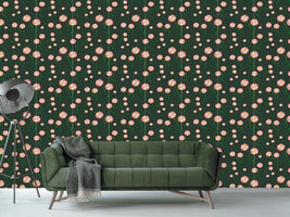 patterned-wallpaper-gerbera-blossoms