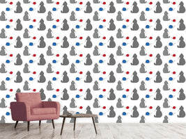 patterned-wallpaper-playful-kitties