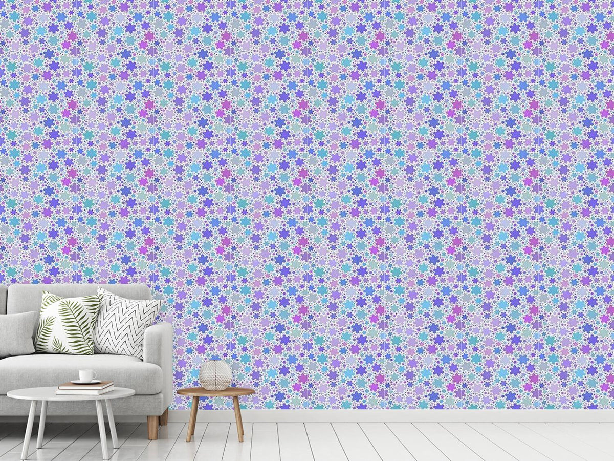 patterned-wallpaper-fractal-snowflakes