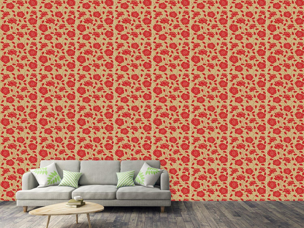 patterned-wallpaper-briar-rose-red-and-brown