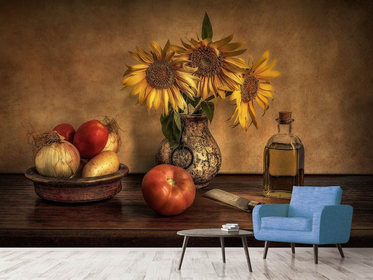 photo-wallpaper-girasoles-en-la-cocina