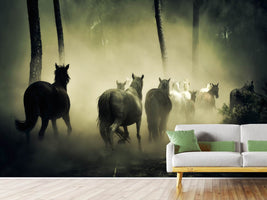 photo-wallpaper-horses-in-the-forest