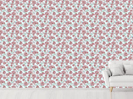 patterned-wallpaper-bed-of-roses