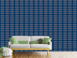 patterned-wallpaper-attracting-butterflies-in-blue