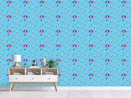 patterned-wallpaper-fun-in-the-rain