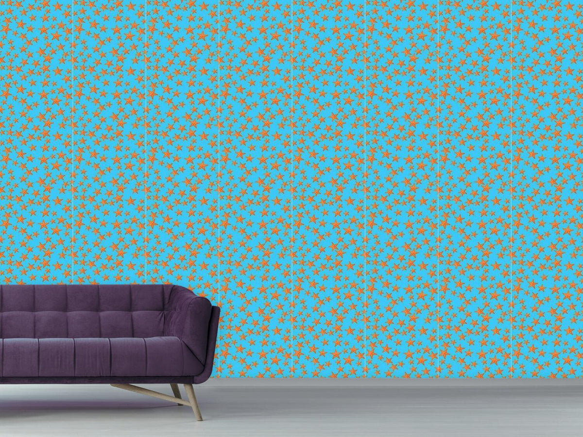 patterned-wallpaper-starfish-fun