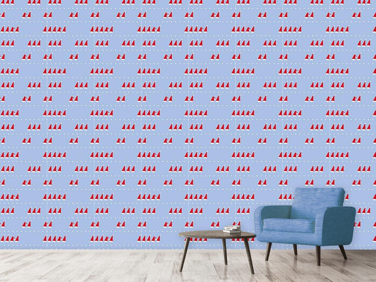 patterned-wallpaper-counting-santa-caps