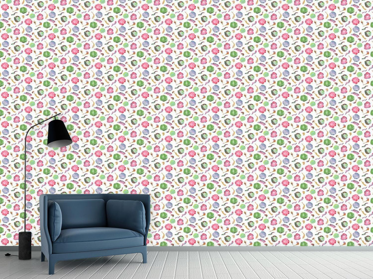 patterned-wallpaper-summer-party