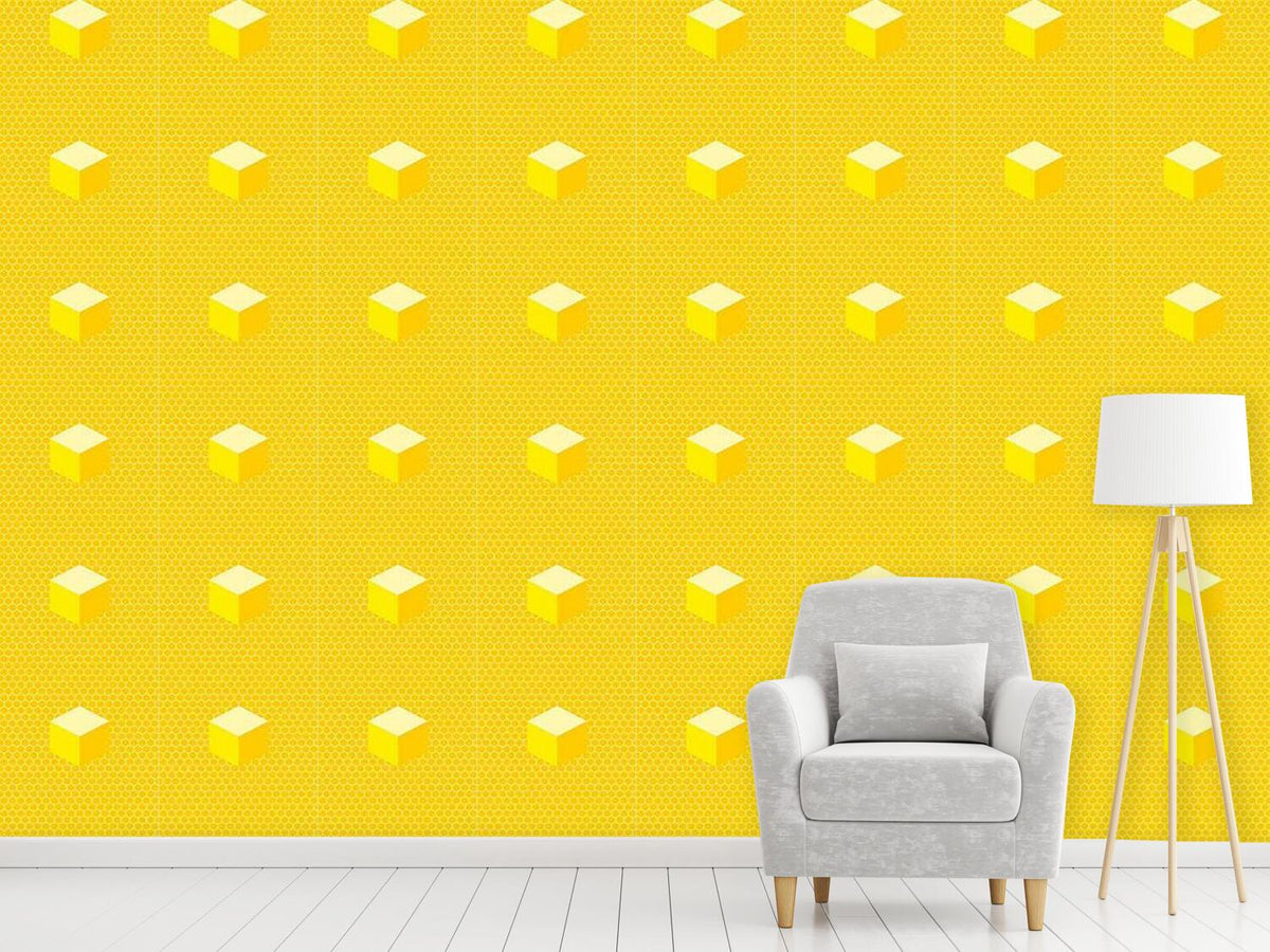 patterned-wallpaper-honeycomb