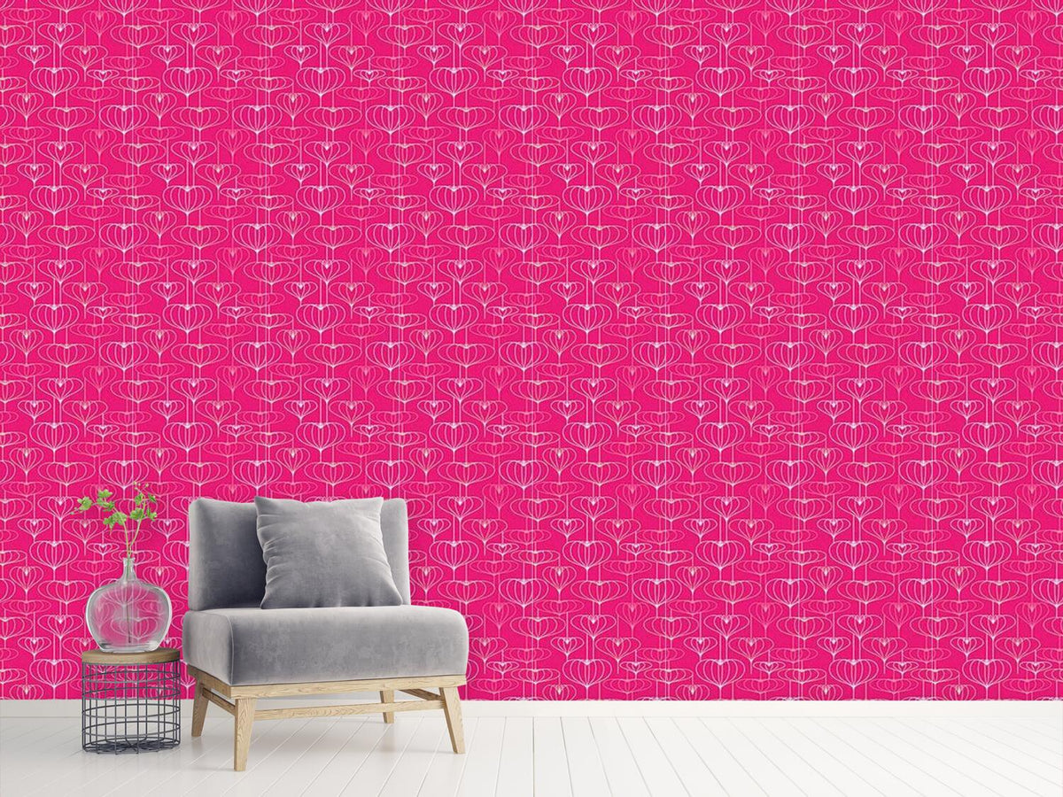 patterned-wallpaper-heart-lantern-pink-ii