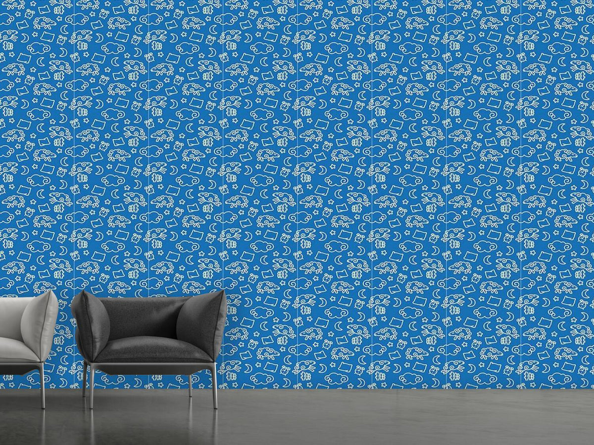 patterned-wallpaper-counting-little-sheep