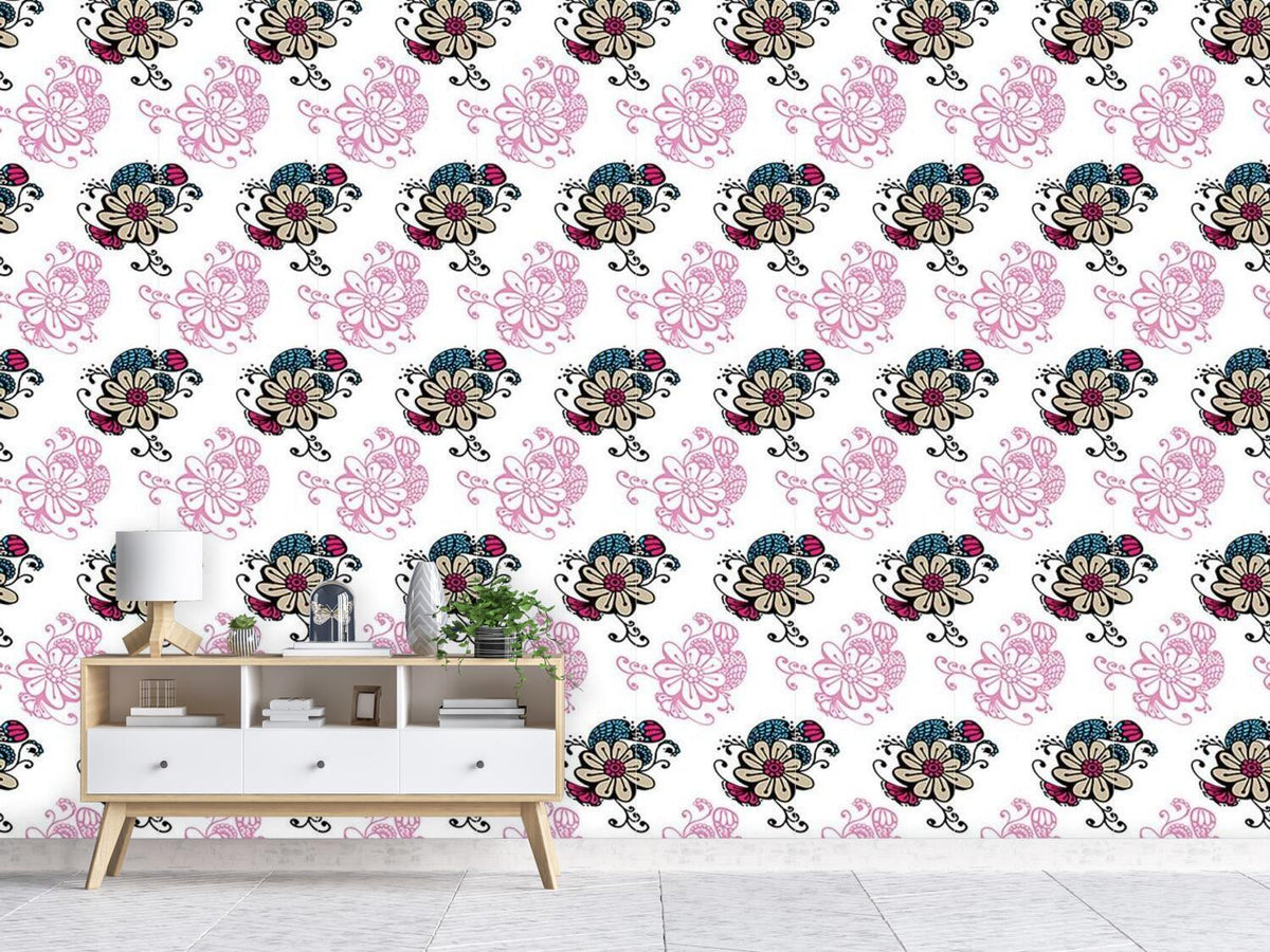 patterned-wallpaper-magic-flowers-doodle