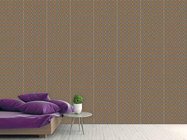 patterned-wallpaper-octagons-on-gold