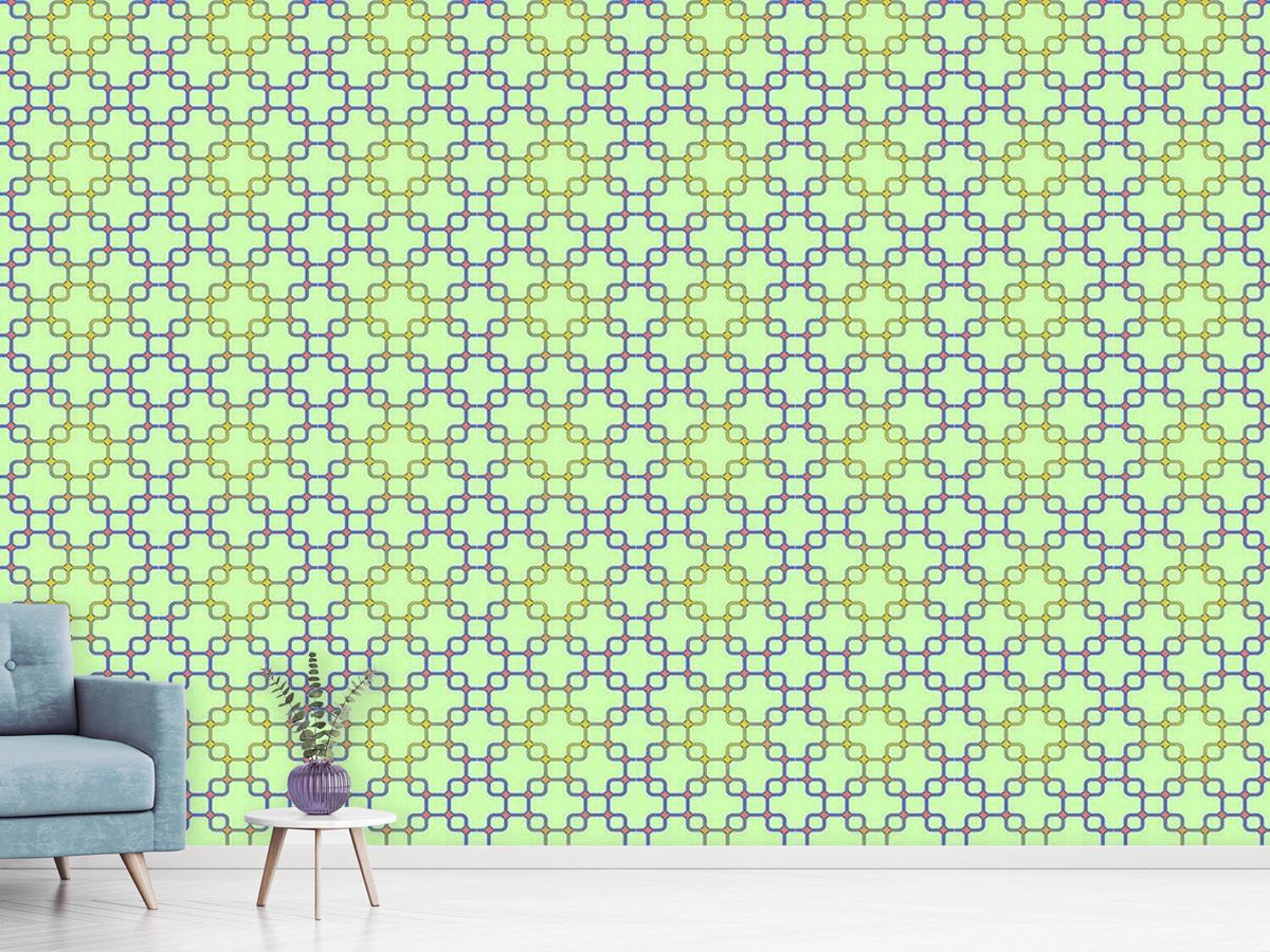 patterned-wallpaper-connection-of-squares