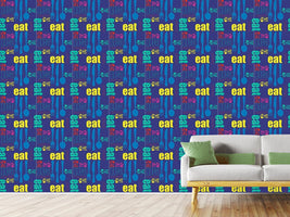 patterned-wallpaper-eat-and-enjoy