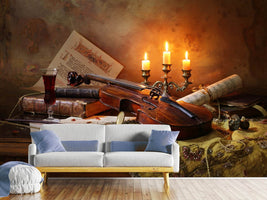 photo-wallpaper-still-life-with-violin-and-candles