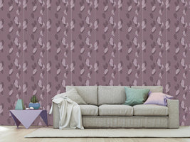 patterned-wallpaper-gentle-feathers-brown