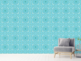 patterned-wallpaper-blue-leaf