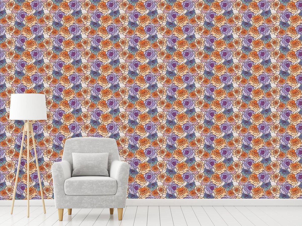 patterned-wallpaper-rose-art-nouveau