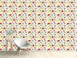 patterned-wallpaper-garden-flowers