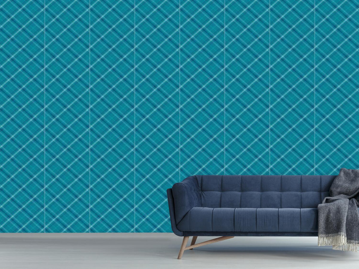 patterned-wallpaper-aqua-tartan