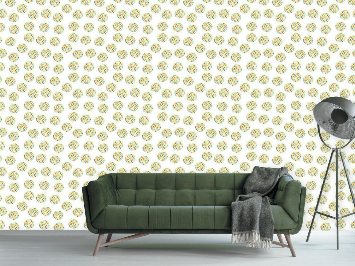 patterned-wallpaper-retro-flower-circles