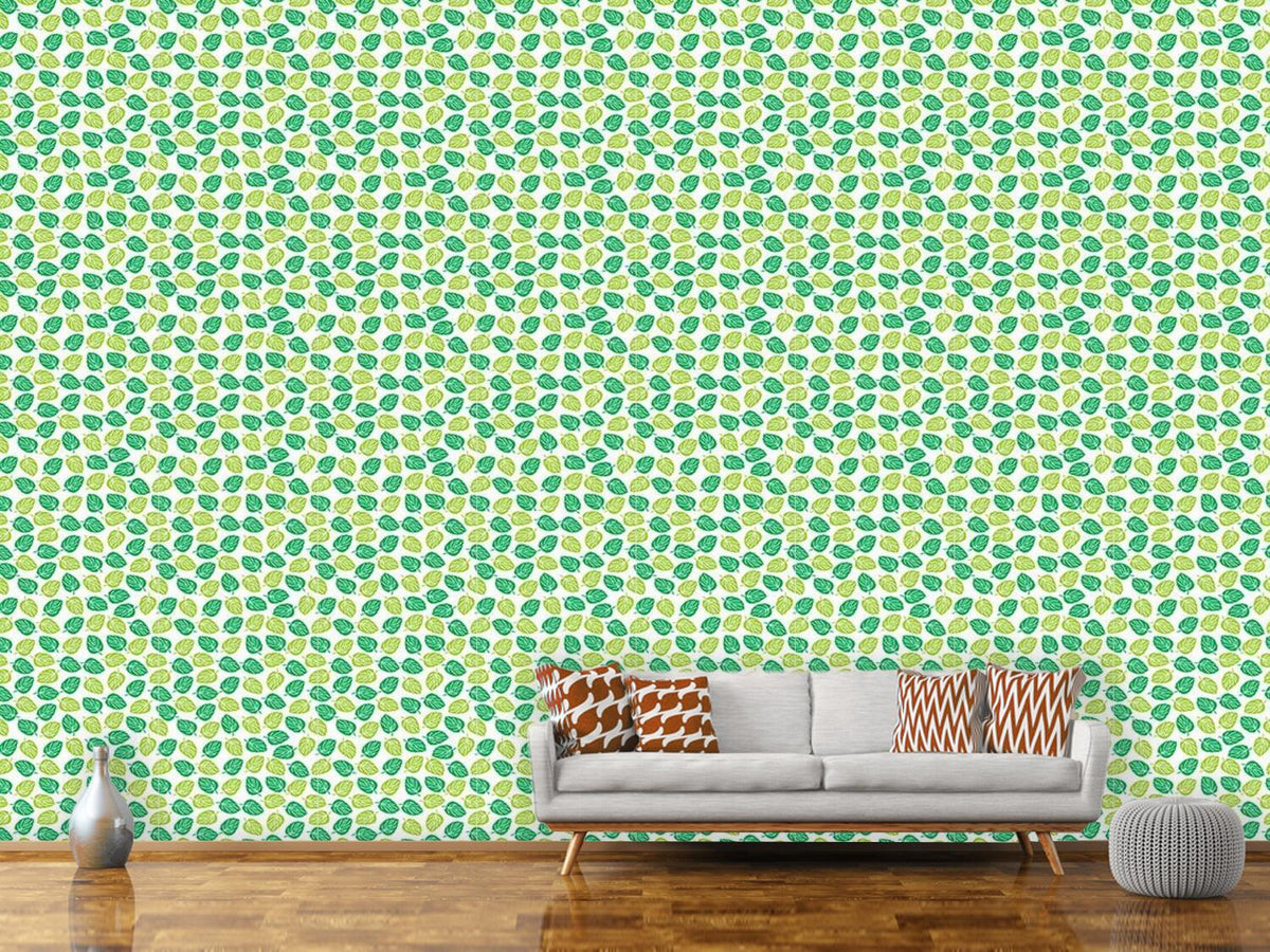 patterned-wallpaper-leaves-of-the-elm-tree