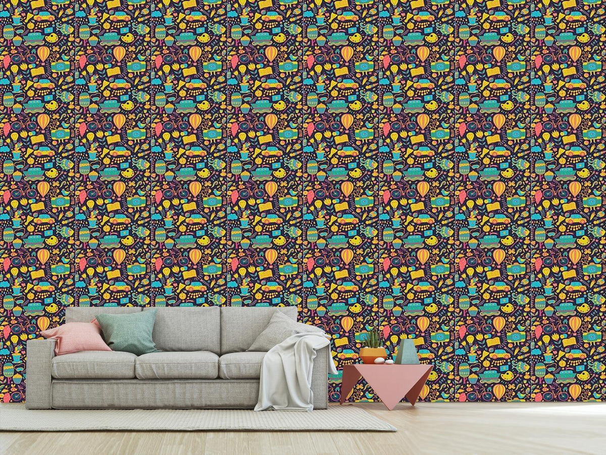 patterned-wallpaper-funny-leisure-time-at-night