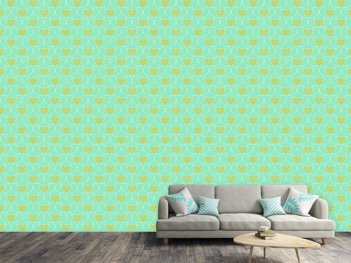 patterned-wallpaper-gingerbread-hearts