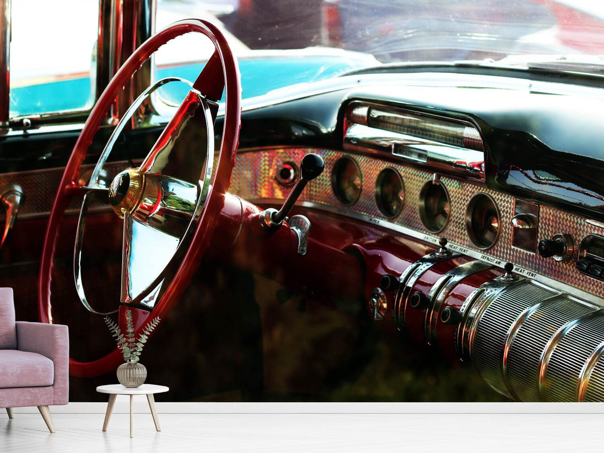 photo-wallpaper-interior-of-a-vintage-car