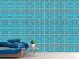 patterned-wallpaper-asian-lattice-turquoise