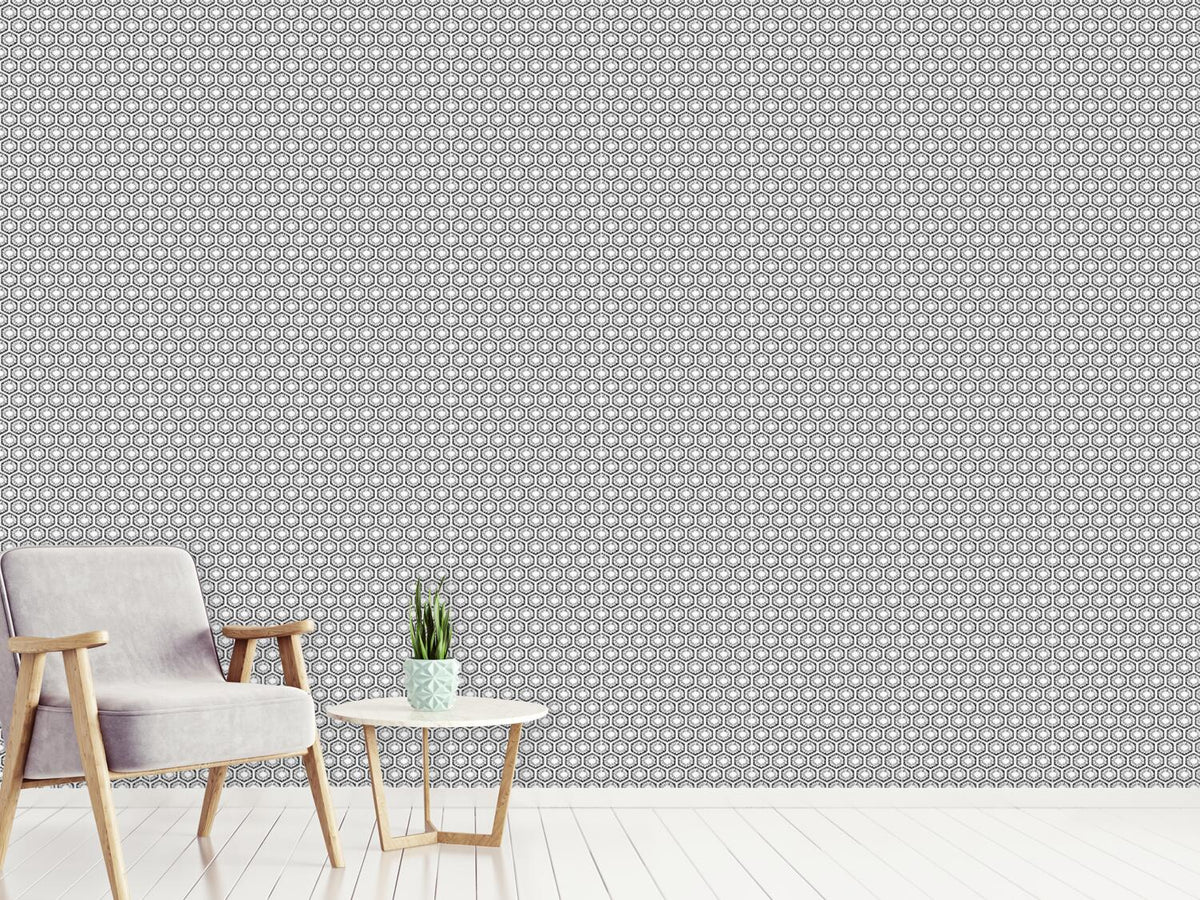 patterned-wallpaper-floral-honeycombs