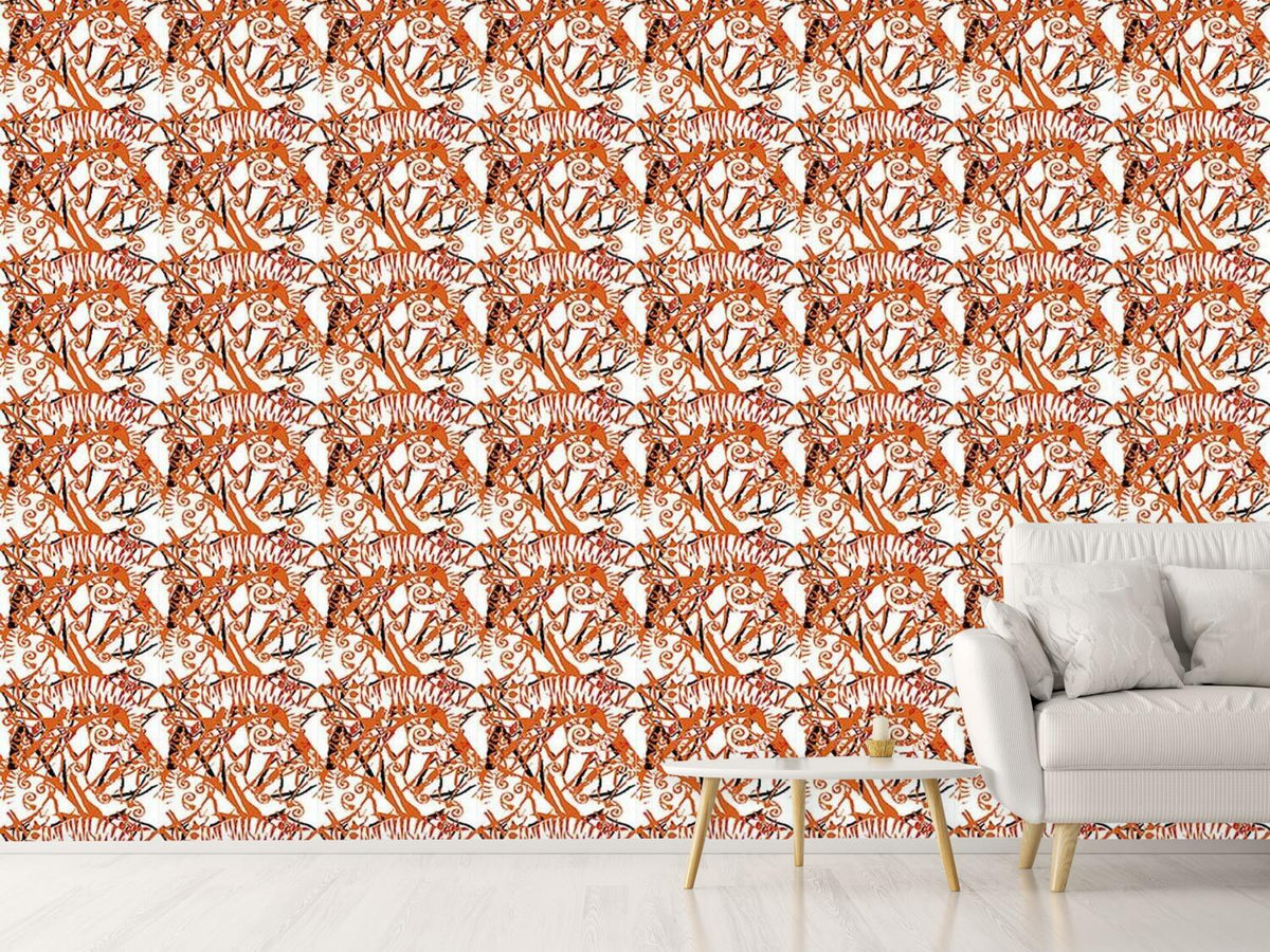 patterned-wallpaper-chameleon-orange