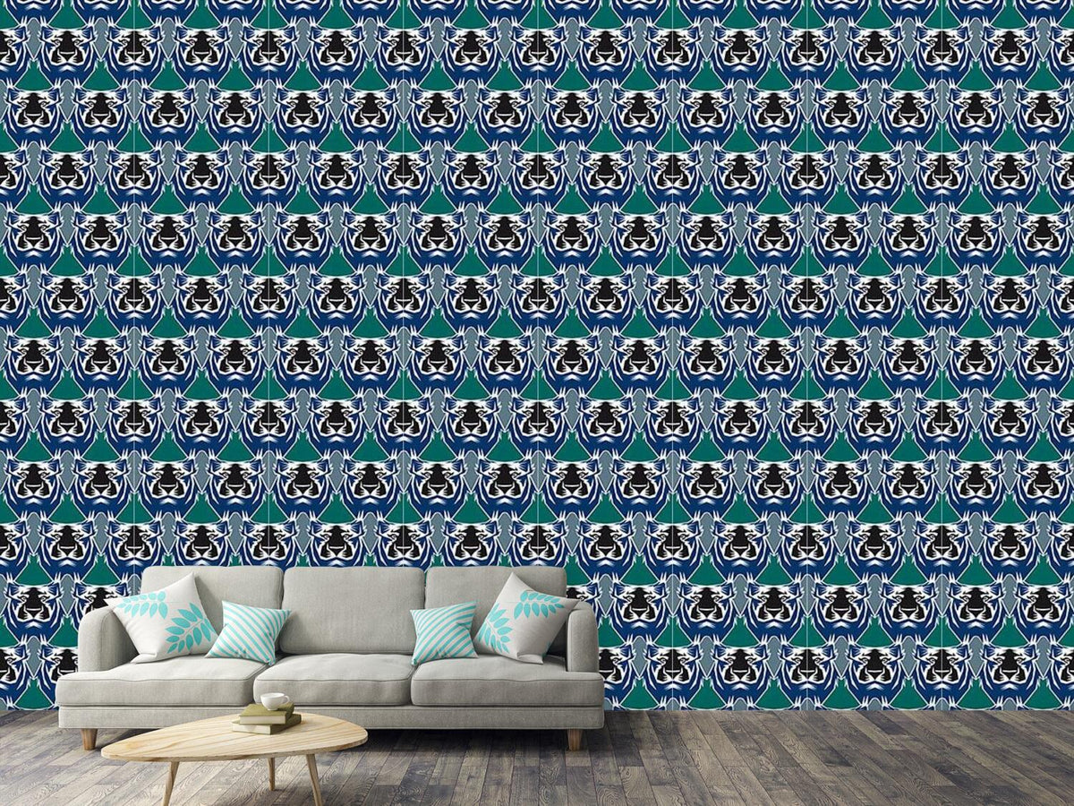 patterned-wallpaper-the-tiger-is-the-king-of-the-jungle