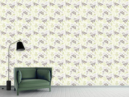 patterned-wallpaper-herbal-plants-and-butterflies