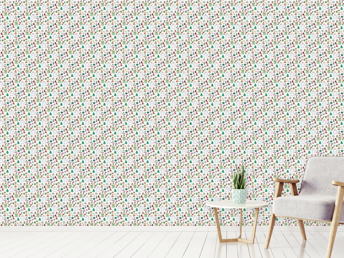 patterned-wallpaper-winter-fun-with-mr-snowman