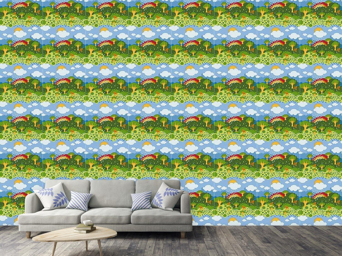 patterned-wallpaper-rainbow-wonderland