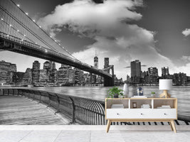 photo-wallpaper-skyline-black-and-white-photography-brooklyn-bridge-ny