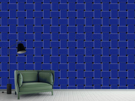 patterned-wallpaper-blue-weave