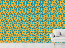 patterned-wallpaper-turquoise-trapezoids