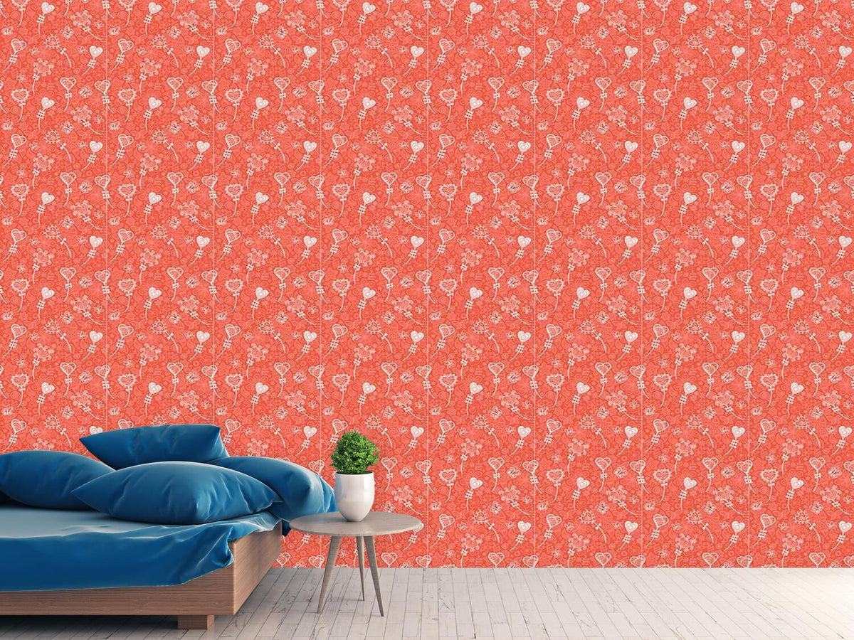 patterned-wallpaper-heart-flower-fantasy