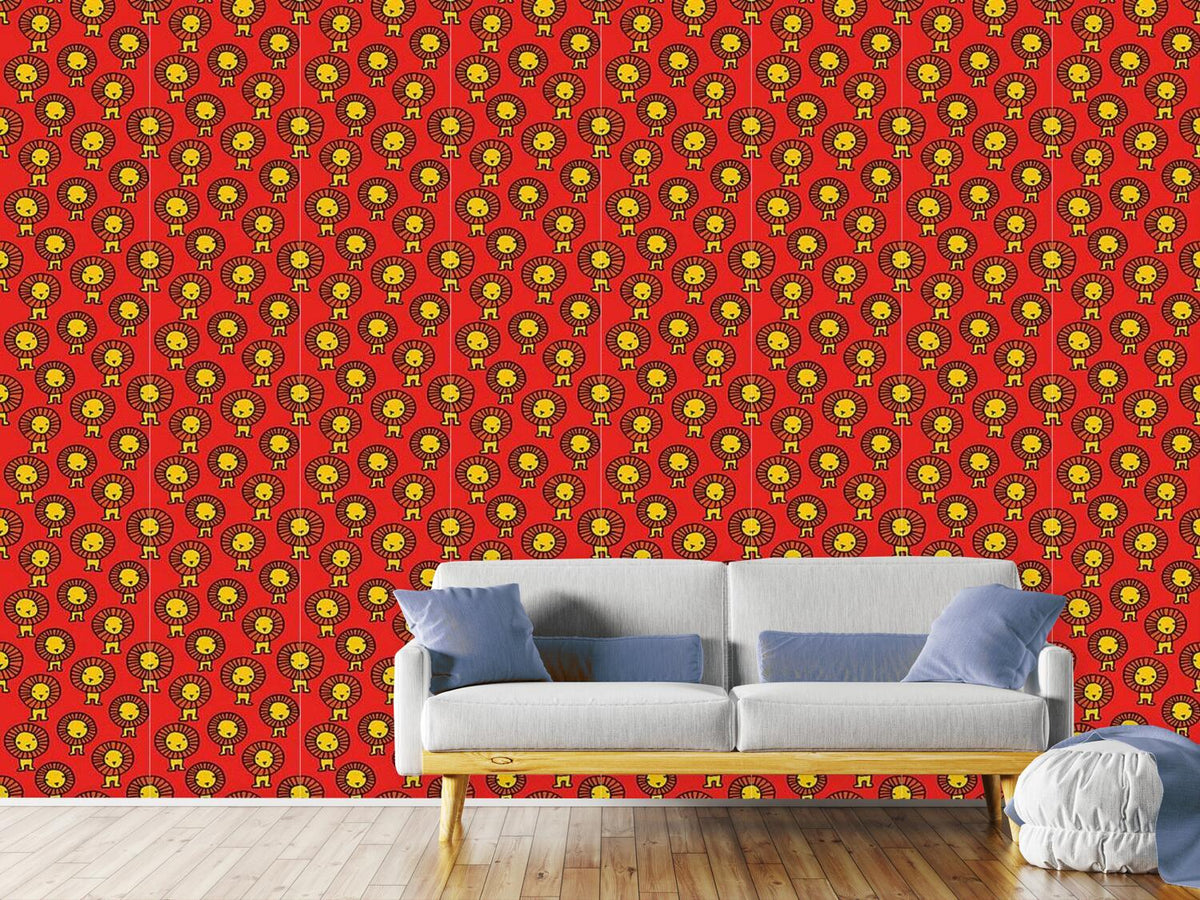 patterned-wallpaper-lions