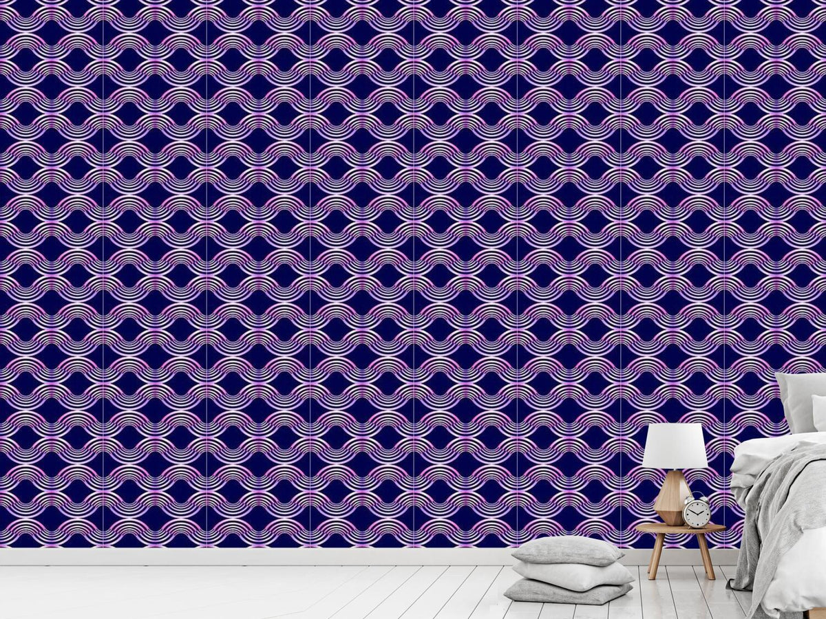 patterned-wallpaper-metal-waves