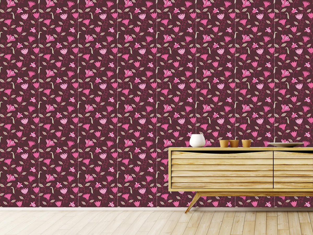 patterned-wallpaper-fairytale-magic-flowers