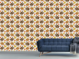 patterned-wallpaper-squirrel-get-together