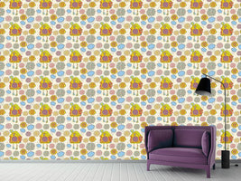 patterned-wallpaper-cuckoo-clock